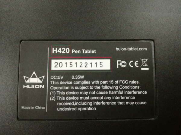 绘王手写签名板H420背面